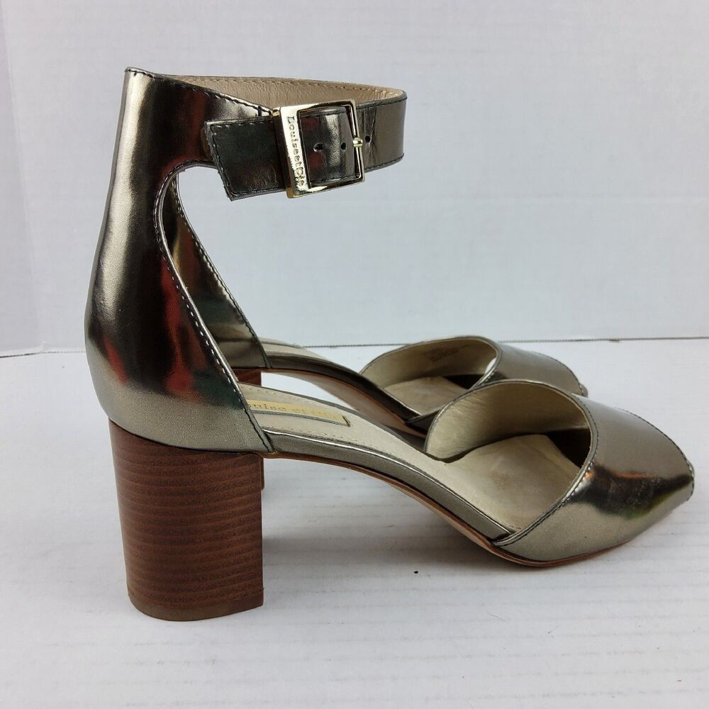 Louise Et Cie Women's Lo-Karisa Metallic Bronze Heels Sandals Size 7.5M - Picture 6 of 8